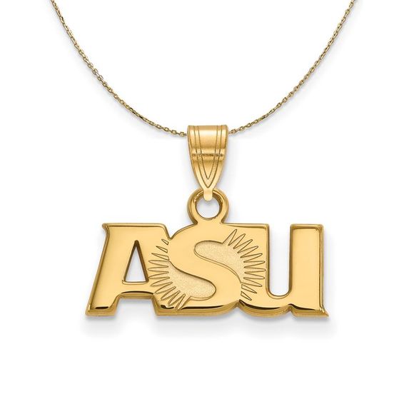14k Yellow Gold Arizona State Small Necklace - 30 Inch